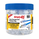 SIMPLY45 S45-1500: Cat5e Unshielded Pass-Through RJ45 Modular Plugs (100ct)