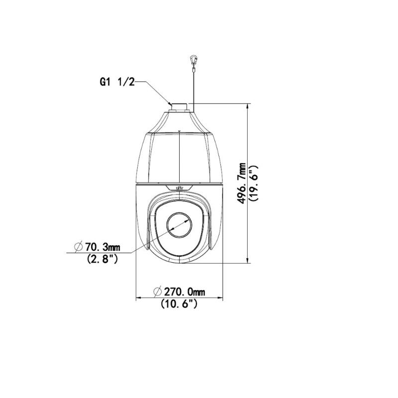 UNIVIEW-IPC6852SR-X44U: 2MP 44X Starlight Network PTZ Camera