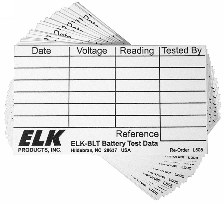 ELK-BLT-LABELS: Battery Life Tester Labels (100)