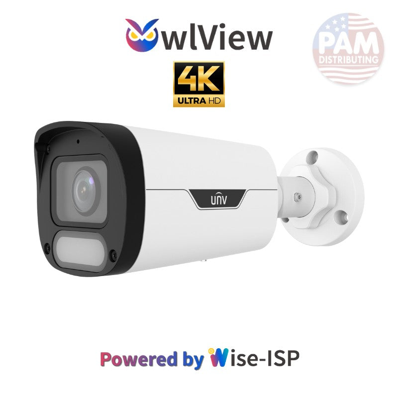 UNIVIEW IPC2318SR-ADF28KM-WP: 8MP 4k ColorHunter w/ Wise-ISP Fixed Bullet Camera