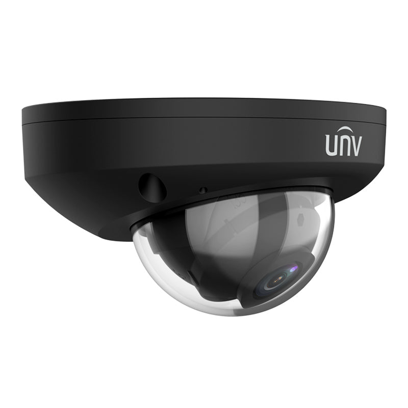 UNIVIEW IPC314SB-ADF28K-I0-BK: 4MP LightHunter IR Fixed Mini Dome Camera in Black