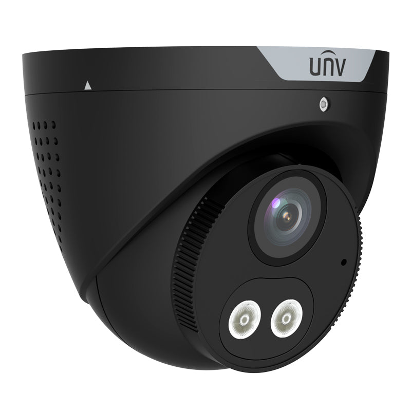 UNIVIEW IPC3614SB-ADF28KMC-I0-BK: 4MP LightHunter IR Fixed Eyeball Turret Camera in Black