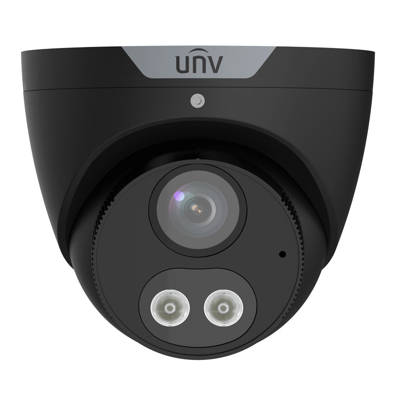 UNIVIEW IPC3614SB-ADF28KMC-I0-BK: 4MP LightHunter IR Fixed Eyeball Turret Camera in Black