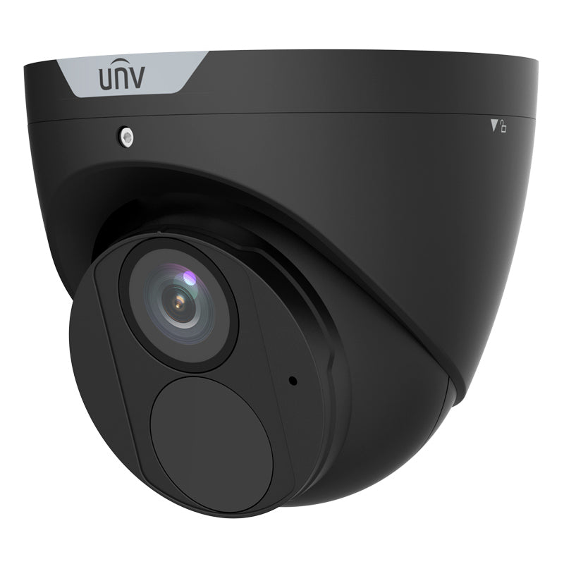 UNIVIEW IPC3618SB-ADF28KM-I0-BK: 4K 8MP LightHunter IR Fixed Eyeball Turret Camera in Black