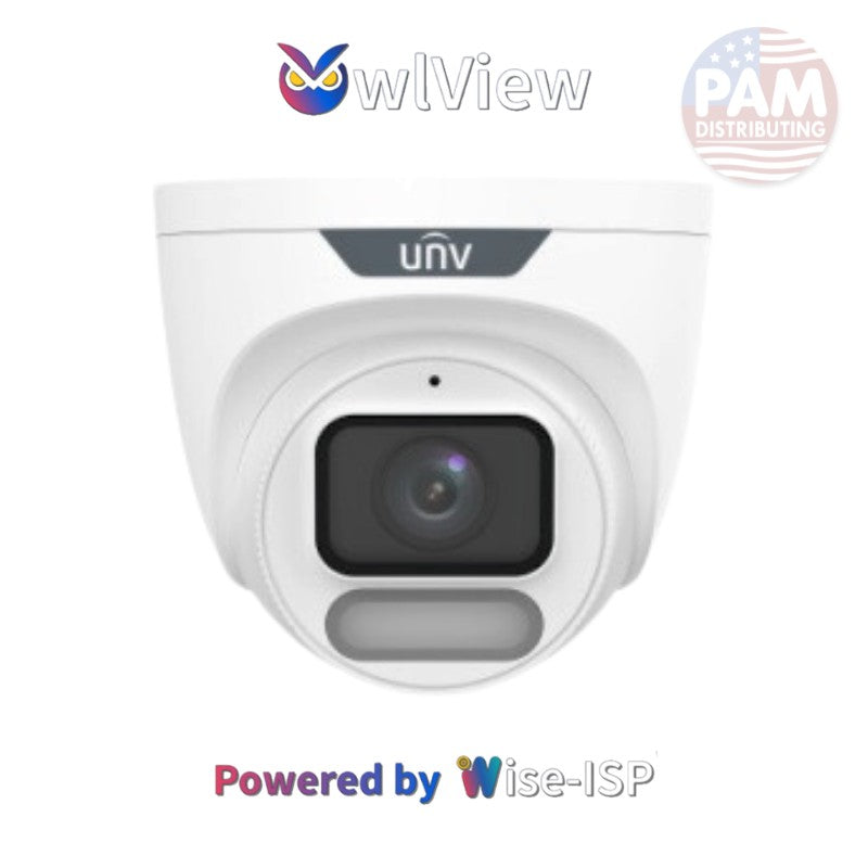 UNIVIEW IPC3624SR-ADF28KM-WP: 4MP ColorHunter Wise-ISP Fixed Eyeball Turret Camera