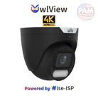 UNIVIEW IPC3628SR-ADF28KM-WP-BK: 8MP 4k ColorHunter w/ Wise-ISP Fixed Turret Camera (BLACK)