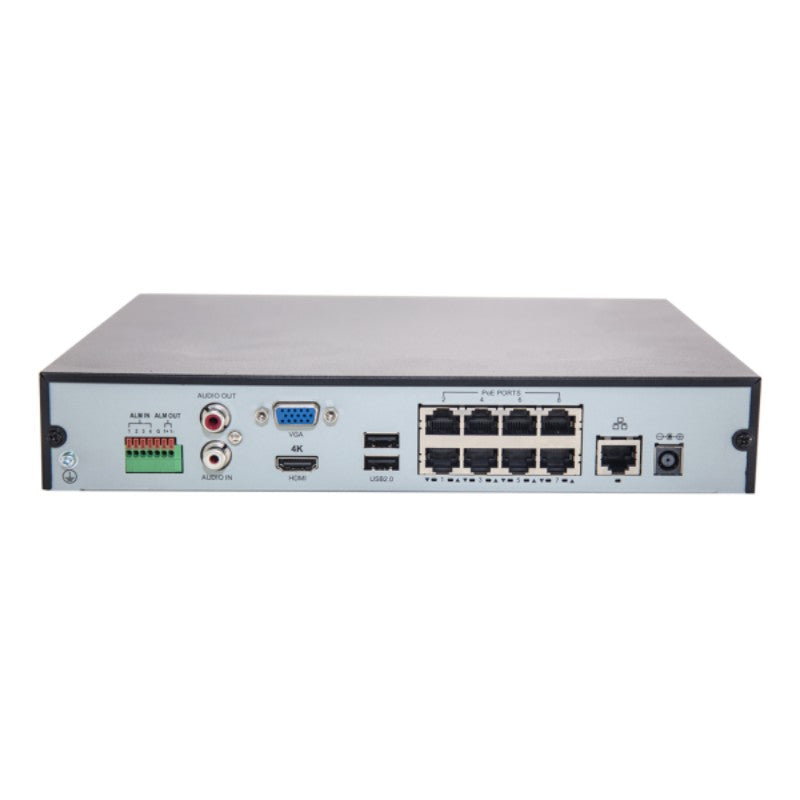 UNIVIEW NVR301-8X-P8: 8-Channel 4K UHD Network Video Recorder